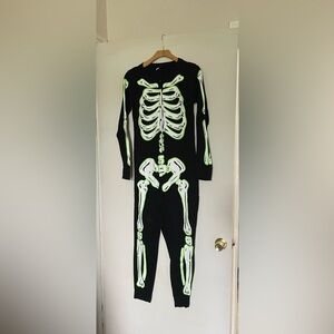 Old Navy Skeleton Onesie Button Up Glow In The Dark Medium